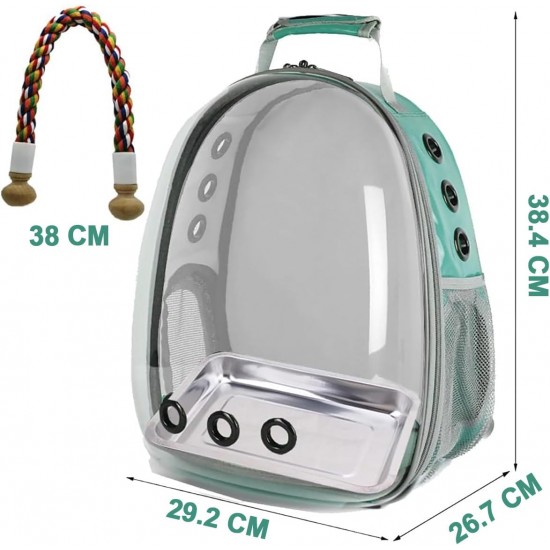 Interfashioner® Bird Carrier for Travel, Transparent Bird Box with Metal Tray and Standing Pole for Parakeets, Parrots, Budgies, Cockatiels (Grey) Interfashioner® Bird Carrier for Travel, Transparent Bird Box with Metal Tray and Standing Pole for Parakeets, Parrots, Budgies, Cockatiels (Grey)