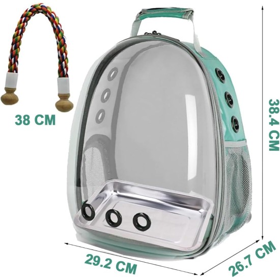 Interfashioner® Bird Travel Bag for Parakeets, Parrots, Cockatiels, Small Birds, Bird Travel Bag with Metal Tray and Standing Pole (Blue) Interfashioner® Bird Travel Bag for Parakeets, Parrots, Cockatiels, Small Birds, Bird Travel Bag with Metal Tray and Standing Pole (Blue)