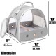Interfashioner® Small Bird Carrier Portable Bird Cage for Parrots Parakeets Budgies Cockatiels with Soft Mat and Wooden Perch (Black) Interfashioner® Small Bird Carrier Portable Bird Cage for Parrots Parakeets Budgies Cockatiels with Soft Mat and Wooden Perch (Black)