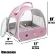 Interfashioner® Small Bird Carrier Portable Bird Cage for Parrots Parakeets Budgies Cockatiels with Soft Mat and Wooden Perch (Black)
