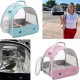 Interfashioner® Small Bird Carrier Portable Bird Cage for Parrots Parakeets Budgies Cockatiels with Soft Mat and Wooden Perch (Black)