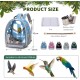 PETCUTE Multifunctional Backpack for Birds with Wooden Stick, Lightweight Carrier Bird Transport Bag, Parrots Travel Backpack with Stainless Steel Tray and Stand, Bird Transport Box - Blue PETCUTE Multifunctional Backpack for Birds with Wooden Stick, Lightweight Carrier Bird Transport Bag, Parrots Travel Backpack with Stainless Steel Tray and Stand, Bird Transport Box - Blue