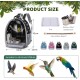 PETCUTE Multifunctional Backpack for Birds with Wooden Stick, Lightweight Carrier Bird Transport Bag, Parrots Travel Backpack with Stainless Steel Tray and Stand, Bird Transport Box - Blue PETCUTE Multifunctional Backpack for Birds with Wooden Stick, Lightweight Carrier Bird Transport Bag, Parrots Travel Backpack with Stainless Steel Tray and Stand, Bird Transport Box - Blue