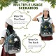 PETCUTE Multifunctional Backpack for Birds with Wooden Stick, Lightweight Carrier Bird Transport Bag, Parrots Travel Backpack with Stainless Steel Tray and Stand, Bird Transport Box - Blue PETCUTE Multifunctional Backpack for Birds with Wooden Stick, Lightweight Carrier Bird Transport Bag, Parrots Travel Backpack with Stainless Steel Tray and Stand, Bird Transport Box - Blue