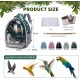 PETCUTE Multifunctional Backpack for Birds with Wooden Stick, Lightweight Carrier Bird Transport Bag, Parrots Travel Backpack with Stainless Steel Tray and Stand, Bird Transport Box - Blue PETCUTE Multifunctional Backpack for Birds with Wooden Stick, Lightweight Carrier Bird Transport Bag, Parrots Travel Backpack with Stainless Steel Tray and Stand, Bird Transport Box - Blue