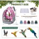 PETCUTE Multifunctional Backpack for Birds with Wooden Stick, Lightweight Carrier Bird Transport Bag, Parrots Travel Backpack with Stainless Steel Tray and Stand, Bird Transport Box - Blue PETCUTE Multifunctional Backpack for Birds with Wooden Stick, Lightweight Carrier Bird Transport Bag, Parrots Travel Backpack with Stainless Steel Tray and Stand, Bird Transport Box - Blue