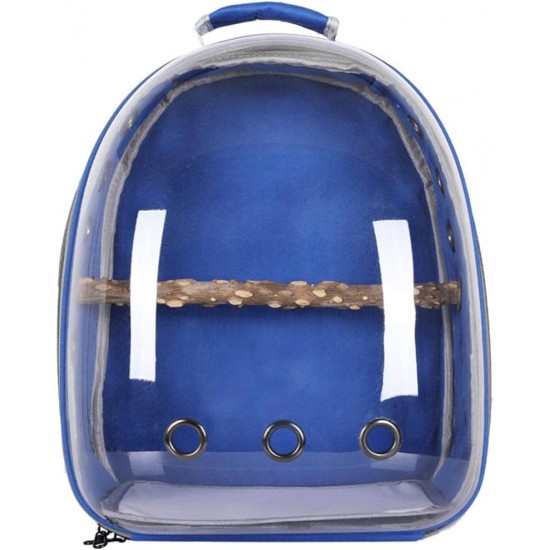Pet Parrot Bird Carrier Backpack, Bubble Bird Travel, Portable, Breathable Backpack with Standing Perch Feeding Bowl, Pet Parrot Space Capsule, Transparent Backpack (Deep Blue) Pet Parrot Bird Carrier Backpack, Bubble Bird Travel, Portable, Breathable Backpack with Standing Perch Feeding Bowl, Pet Parrot Space Capsule, Transparent Backpack (Deep Blue)