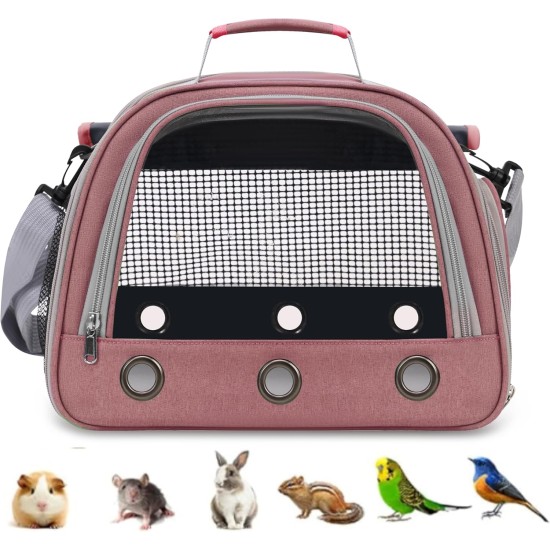 SOLAPOLLO Parrot Carrier Bag Breathable Hamster Travel Bag Outdoor Rabbit Hedgehog Bird Portable Handbag (Grey) SOLAPOLLO Parrot Carrier Bag Breathable Hamster Travel Bag Outdoor Rabbit Hedgehog Bird Portable Handbag (Grey)