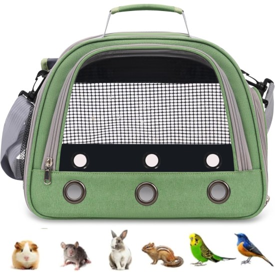 SOLAPOLLO Parrot Carrier Bag Breathable Hamster Travel Bag Outdoor Rabbit Hedgehog Bird Portable Handbag (Grey) SOLAPOLLO Parrot Carrier Bag Breathable Hamster Travel Bag Outdoor Rabbit Hedgehog Bird Portable Handbag (Grey)