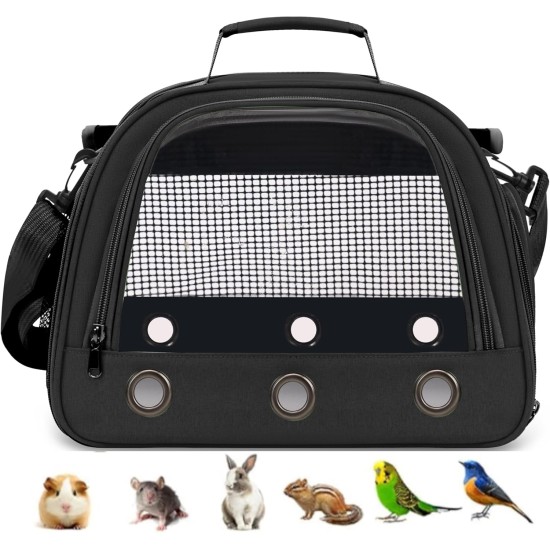 SOLAPOLLO Parrot Carrier Bag Breathable Hamster Travel Bag Outdoor Rabbit Hedgehog Bird Portable Handbag (Grey) SOLAPOLLO Parrot Carrier Bag Breathable Hamster Travel Bag Outdoor Rabbit Hedgehog Bird Portable Handbag (Grey)