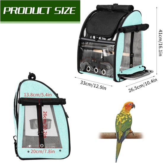 SUERTREE Bird Carrier Bag with Indestructible Stainless Steel Mesh, Bird Travel Cage with Stand, Easy Clean Backpack for Parrot, Portable Bird Travel Bag, Pet Breathable Travel Cage, Pink SUERTREE Bird Carrier Bag with Indestructible Stainless Steel Mesh, Bird Travel Cage with Stand, Easy Clean Backpack for Parrot, Portable Bird Travel Bag, Pet Breathable Travel Cage, Pink