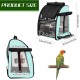 SUERTREE Bird Carrier Bag with Indestructible Stainless Steel Mesh, Bird Travel Cage with Stand, Easy Clean Backpack for Parrot, Portable Bird Travel Bag, Pet Breathable Travel Cage, Pink SUERTREE Bird Carrier Bag with Indestructible Stainless Steel Mesh, Bird Travel Cage with Stand, Easy Clean Backpack for Parrot, Portable Bird Travel Bag, Pet Breathable Travel Cage, Pink