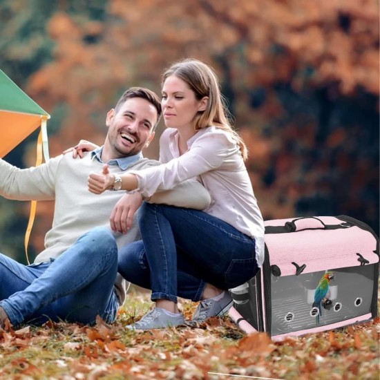 SUERTREE Bird Transport Container, Bird Carry Bag, Bird Travel Cage with Stand, Lightweight Backpack for Parrot, Portable Bird Travel Bag, Pet Transparent Breathable Travel Cage SUERTREE Bird Transport Container, Bird Carry Bag, Bird Travel Cage with Stand, Lightweight Backpack for Parrot, Portable Bird Travel Bag, Pet Transparent Breathable Travel Cage