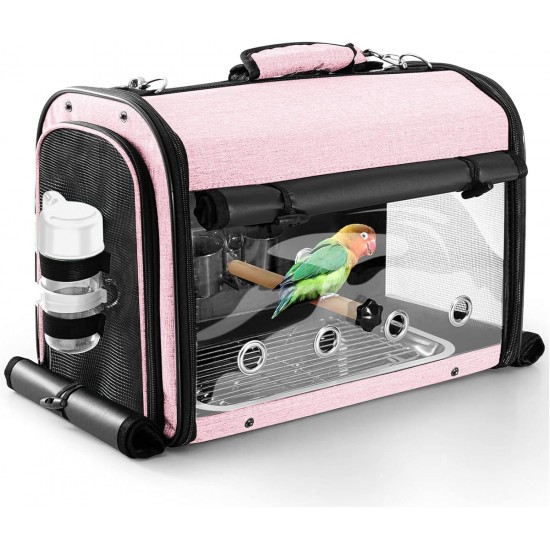 SUERTREE Transport Container for Birds, Bird Transport Box, Bird Cage Budgie, Portable Bird Carrier Travel Bag, Transparent Breathable Travel Cage for Pets SUERTREE Transport Container for Birds, Bird Transport Box, Bird Cage Budgie, Portable Bird Carrier Travel Bag, Transparent Breathable Travel Cage for Pets