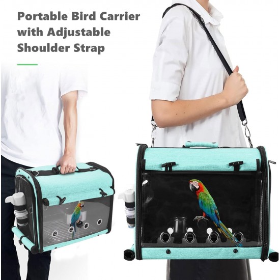 SUERTREE Transport Container for Birds, Bird Transport Box, Bird Cage Budgie, Portable Bird Carrier Travel Bag, Transparent Breathable Travel Cage for Pets SUERTREE Transport Container for Birds, Bird Transport Box, Bird Cage Budgie, Portable Bird Carrier Travel Bag, Transparent Breathable Travel Cage for Pets