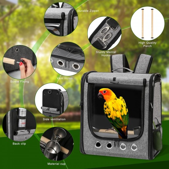 SUERTREE Transport Container for Birds, Bird Transport Box, Bird Cage Budgie, Portable Bird Carrier Travel Bag, Transparent Breathable Travel Cage for Pets SUERTREE Transport Container for Birds, Bird Transport Box, Bird Cage Budgie, Portable Bird Carrier Travel Bag, Transparent Breathable Travel Cage for Pets