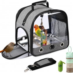 SUERTREE Transport Container for Birds, Bird Transport Box, Bird Cage Budgie, Portable Bird Carrier Travel Bag, Transparent Breathable Travel Cage for Pets SUERTREE Transport Container for Birds, Bird Transport Box, Bird Cage Budgie, Portable Bird Carrier Travel Bag, Transparent Breathable Travel Cage for Pets