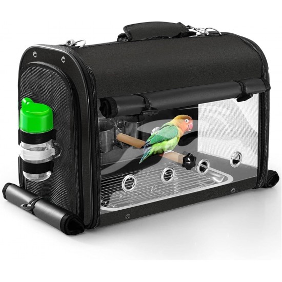 SUERTREE Transport Container for Birds, Bird Transport Box, Bird Cage Budgie, Portable Bird Carrier Travel Bag, Transparent Breathable Travel Cage for Pets SUERTREE Transport Container for Birds, Bird Transport Box, Bird Cage Budgie, Portable Bird Carrier Travel Bag, Transparent Breathable Travel Cage for Pets