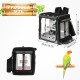 Suertree Bird Carrier with Safety Belt for Car Travel Bird Backpack Carrier with Indestructible Stainless Steel Mesh Large Bird Carrier Travel Cage Black Suertree Bird Carrier with Safety Belt for Car Travel Bird Backpack Carrier with Indestructible Stainless Steel Mesh Large Bird Carrier Travel Cage Black