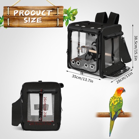 Suertree Bird Carrier with Seat Belt for Car Travel Bird Backpack Carrier with Indestructible Stainless Steel Mesh Large Bird Carrier Travel Cage Green Suertree Bird Carrier with Seat Belt for Car Travel Bird Backpack Carrier with Indestructible Stainless Steel Mesh Large Bird Carrier Travel Cage Green