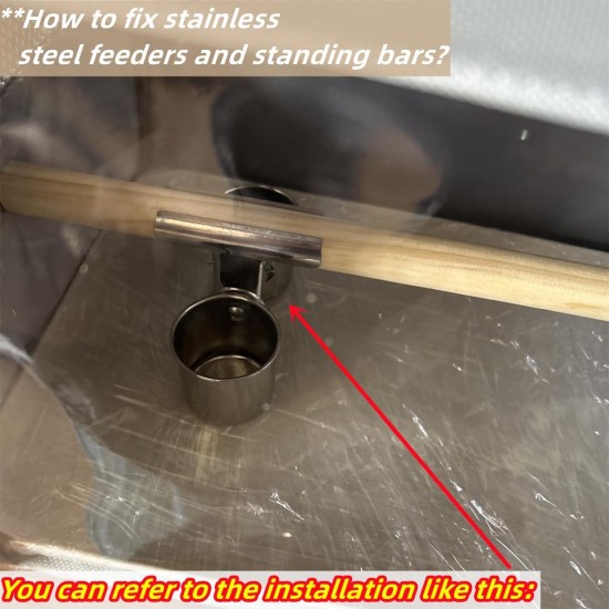 Transport container for birds, backpack for birds with wooden rod, bird transport box, with stainless steel clip cups, portable bird carrier, travel bag, 1 molar stone, 1 plastic pallet Transport container for birds, backpack for birds with wooden rod, bird transport box, with stainless steel clip cups, portable bird carrier, travel bag, 1 molar stone, 1 plastic pallet