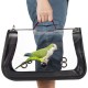 Transport container for birds: transport bag, lightweight, transparent, breathable, safe, bird carrier, transport cage Transport container for birds: transport bag, lightweight, transparent, breathable, safe, bird carrier, transport cage
