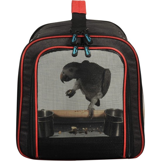 Transport container for birds: transport bag, lightweight, transparent, breathable, safe, bird carrier, transport cage Transport container for birds: transport bag, lightweight, transparent, breathable, safe, bird carrier, transport cage