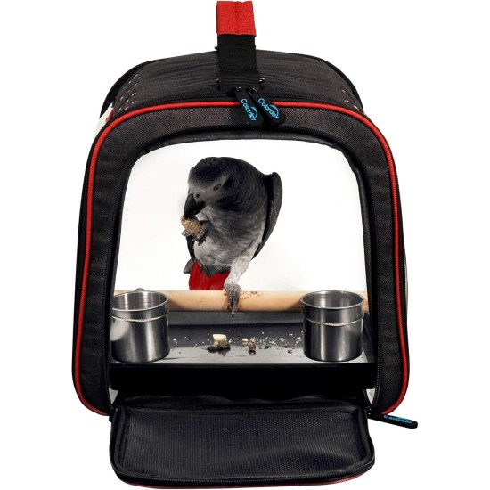 Transport container for birds: transport bag, lightweight, transparent, breathable, safe, bird carrier, transport cage Transport container for birds: transport bag, lightweight, transparent, breathable, safe, bird carrier, transport cage