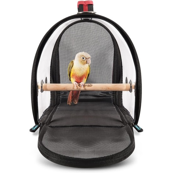 Transport container for birds: transport bag, lightweight, transparent, breathable, safe, bird carrier, transport cage Transport container for birds: transport bag, lightweight, transparent, breathable, safe, bird carrier, transport cage