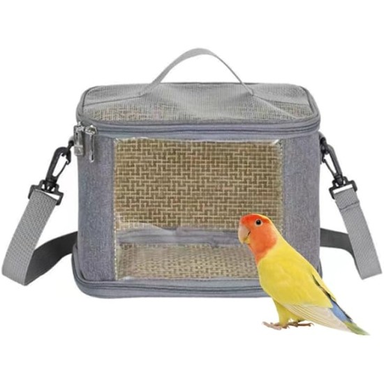 Transportbehälter für Vögel, Vogelkäfig Wellensittich, Vogel transportbox, Tragbare Vogelträger Reisetasche, Transparent atmungsaktiver Reisekäfig für Haustiere,Grau Transportbehälter für Vögel, Vogelkäfig Wellensittich, Vogel transportbox, Tragbare Vogelträger Reisetasche, Transparent atmungsaktiver Reisekäfig für Haustiere,Grau