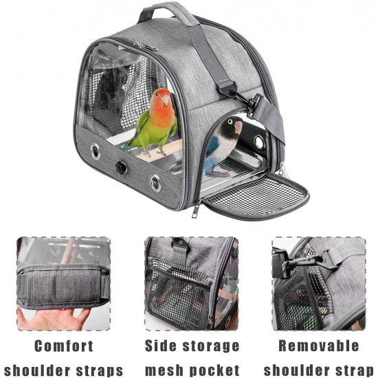 ZHYUAN Lightweight Backpack for Parrot, Pet Travel Bag for Parrots, Bird Carry Bag, Carry Bag for Parrots, Portable Bird Carrier Travel Bag, Backpack for Birds with Wooden Stick, Small ZHYUAN Lightweight Backpack for Parrot, Pet Travel Bag for Parrots, Bird Carry Bag, Carry Bag for Parrots, Portable Bird Carrier Travel Bag, Backpack for Birds with Wooden Stick, Small