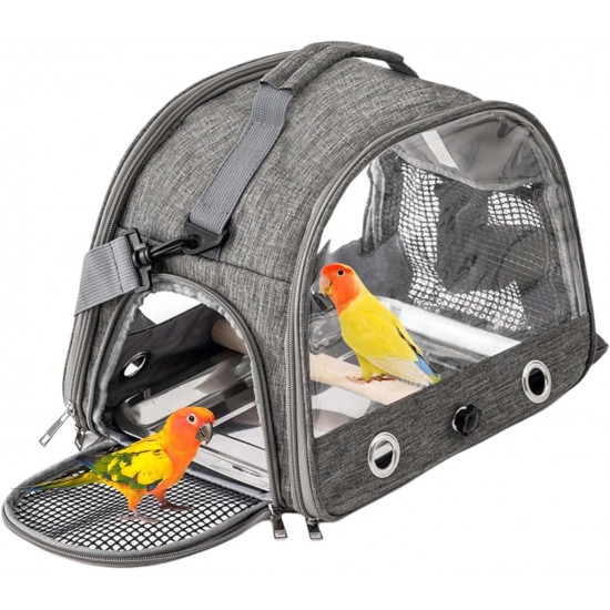 ZHYUAN Lightweight Backpack for Parrot, Pet Travel Bag for Parrots, Bird Carry Bag, Carry Bag for Parrots, Portable Bird Carrier Travel Bag, Backpack for Birds with Wooden Stick, Small ZHYUAN Lightweight Backpack for Parrot, Pet Travel Bag for Parrots, Bird Carry Bag, Carry Bag for Parrots, Portable Bird Carrier Travel Bag, Backpack for Birds with Wooden Stick, Small