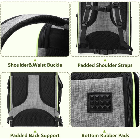 pecute Backpack for Birds with Wooden Stick, Lightweight Carrier Bird Transport Bag, Waterproof Parrots Travel Backpack with Stainless Steel Tray and Stand, Transport Box Bird, 34 x 28 x 43 cm pecute Backpack for Birds with Wooden Stick, Lightweight Carrier Bird Transport Bag, Waterproof Parrots Travel Backpack with Stainless Steel Tray and Stand, Transport Box Bird, 34 x 28 x 43 cm