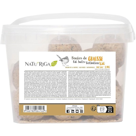 Pack of 30 Fat Ball Bucket without Cable Pack of 30 Fat Ball Bucket without Cable