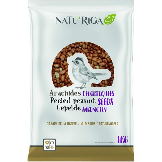 Riga Peanut Seeds with Skin Wild Bird Winter Feed, 1 kg Riga Peanut Seeds with Skin Wild Bird Winter Feed, 1 kg
