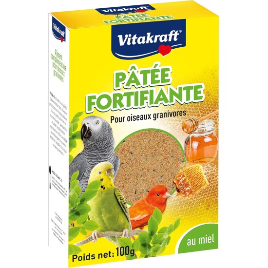 Vitakraft Strengthening Wet Food - Supplementary Food for Grain-Eating Birds with Honey - Recommended for Molting or Breeding (1 x 100g) Vitakraft Strengthening Wet Food - Supplementary Food for Grain-Eating Birds with Honey - Recommended for Molting or Breeding (1 x 100g)