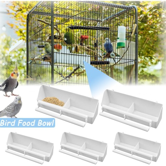 5 Pieces Plastic Bird Bowl Bird Cage, Water Bowl Bird Cage, Bird Cage Bowl for Hanging, Hanging Bird Feeder Bowl, Water Dispenser Bird, for Birds Parrots Bird Cage Accessories 5 Pieces Plastic Bird Bowl Bird Cage, Water Bowl Bird Cage, Bird Cage Bowl for Hanging, Hanging Bird Feeder Bowl, Water Dispenser Bird, for Birds Parrots Bird Cage Accessories