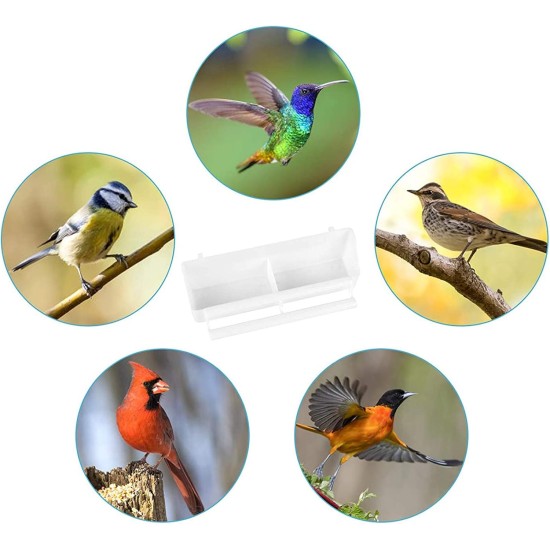 5 Pieces Plastic Bird Bowl Bird Cage, Water Bowl Bird Cage, Bird Cage Bowl for Hanging, Hanging Bird Feeder Bowl, Water Dispenser Bird, for Birds Parrots Bird Cage Accessories 5 Pieces Plastic Bird Bowl Bird Cage, Water Bowl Bird Cage, Bird Cage Bowl for Hanging, Hanging Bird Feeder Bowl, Water Dispenser Bird, for Birds Parrots Bird Cage Accessories