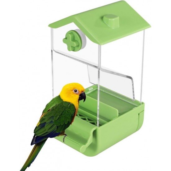 Automatic Bird Feeder, Acrylic Bird Feeder, Transparent Automatic Feeder for Birds, Parakeets, Budgies, Canaries, Cockatiels, Finches Automatic Bird Feeder, Acrylic Bird Feeder, Transparent Automatic Feeder for Birds, Parakeets, Budgies, Canaries, Cockatiels, Finches