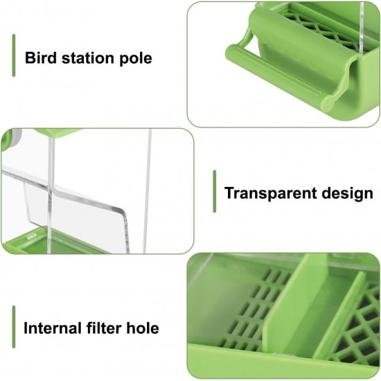 Automatic Bird Feeder, Acrylic Bird Feeder, Transparent Automatic Feeder for Birds, Parakeets, Budgies, Canaries, Cockatiels, Finches Automatic Bird Feeder, Acrylic Bird Feeder, Transparent Automatic Feeder for Birds, Parakeets, Budgies, Canaries, Cockatiels, Finches