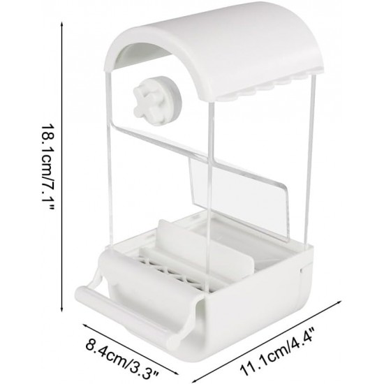 Automatic Bird Feeder, Acrylic Bird Feeder, Transparent Automatic Feeder for Birds, Parakeets, Budgies, Canaries, Cockatiels, Finches Automatic Bird Feeder, Acrylic Bird Feeder, Transparent Automatic Feeder for Birds, Parakeets, Budgies, Canaries, Cockatiels, Finches