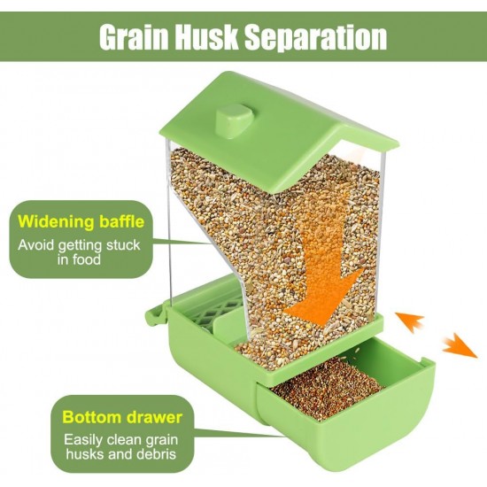 Automatic Bird Feeder, Acrylic Bird Feeder, Transparent Automatic Feeder for Birds, Parakeets, Budgies, Canaries, Cockatiels, Finches Automatic Bird Feeder, Acrylic Bird Feeder, Transparent Automatic Feeder for Birds, Parakeets, Budgies, Canaries, Cockatiels, Finches