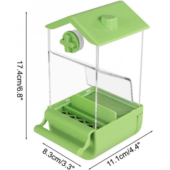 Automatic Bird Feeder, Acrylic Bird Feeder, Transparent Automatic Feeder for Birds, Parakeets, Budgies, Canaries, Cockatiels, Finches Automatic Bird Feeder, Acrylic Bird Feeder, Transparent Automatic Feeder for Birds, Parakeets, Budgies, Canaries, Cockatiels, Finches