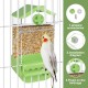 Automatic Bird Feeder, Acrylic Bird Feeder, Transparent Automatic Feeder for Birds, Parakeets, Budgies, Canaries, Cockatiels, Finches Automatic Bird Feeder, Acrylic Bird Feeder, Transparent Automatic Feeder for Birds, Parakeets, Budgies, Canaries, Cockatiels, Finches