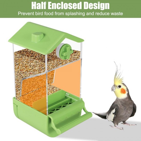 Automatic Bird Feeder, Acrylic Bird Feeder, Transparent Automatic Feeder for Birds, Parakeets, Budgies, Canaries, Cockatiels, Finches Automatic Bird Feeder, Acrylic Bird Feeder, Transparent Automatic Feeder for Birds, Parakeets, Budgies, Canaries, Cockatiels, Finches