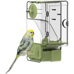 Automatic Bird Feeder, Bird Cage Feeder with Perch, Multifunctional Fruit and Vegetable Holder for Budgies, Parakeets, Canaries, Cockatiels, Finches (Green) Automatic Bird Feeder, Bird Cage Feeder with Perch, Multifunctional Fruit and Vegetable Holder for Budgies, Parakeets, Canaries, Cockatiels, Finches (Green)