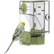 Automatic Bird Feeder, Bird Cage Feeder with Perch, Multifunctional Fruit and Vegetable Holder for Budgies, Parakeets, Canaries, Cockatiels, Finches (Green) Automatic Bird Feeder, Bird Cage Feeder with Perch, Multifunctional Fruit and Vegetable Holder for Budgies, Parakeets, Canaries, Cockatiels, Finches (Green)