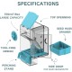Automatic Bird Feeder, Bird Cage Feeder with Perch, Multifunctional Fruit and Vegetable Holder for Budgies, Parakeets, Canaries, Cockatiels, Finches (Green) Automatic Bird Feeder, Bird Cage Feeder with Perch, Multifunctional Fruit and Vegetable Holder for Budgies, Parakeets, Canaries, Cockatiels, Finches (Green)