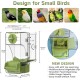 Automatic Bird Feeder, Bird Cage Feeder with Perch, Multifunctional Fruit and Vegetable Holder for Budgies, Parakeets, Canaries, Cockatiels, Finches (Green) Automatic Bird Feeder, Bird Cage Feeder with Perch, Multifunctional Fruit and Vegetable Holder for Budgies, Parakeets, Canaries, Cockatiels, Finches (Green)