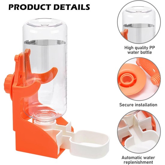 Automatic Bird Feeder, Transparent Bird Feeder with Water Dispenser, Hanging Bird Feeder for Small, Medium Cockatiels, Parakeets Automatic Bird Feeder, Transparent Bird Feeder with Water Dispenser, Hanging Bird Feeder for Small, Medium Cockatiels, Parakeets